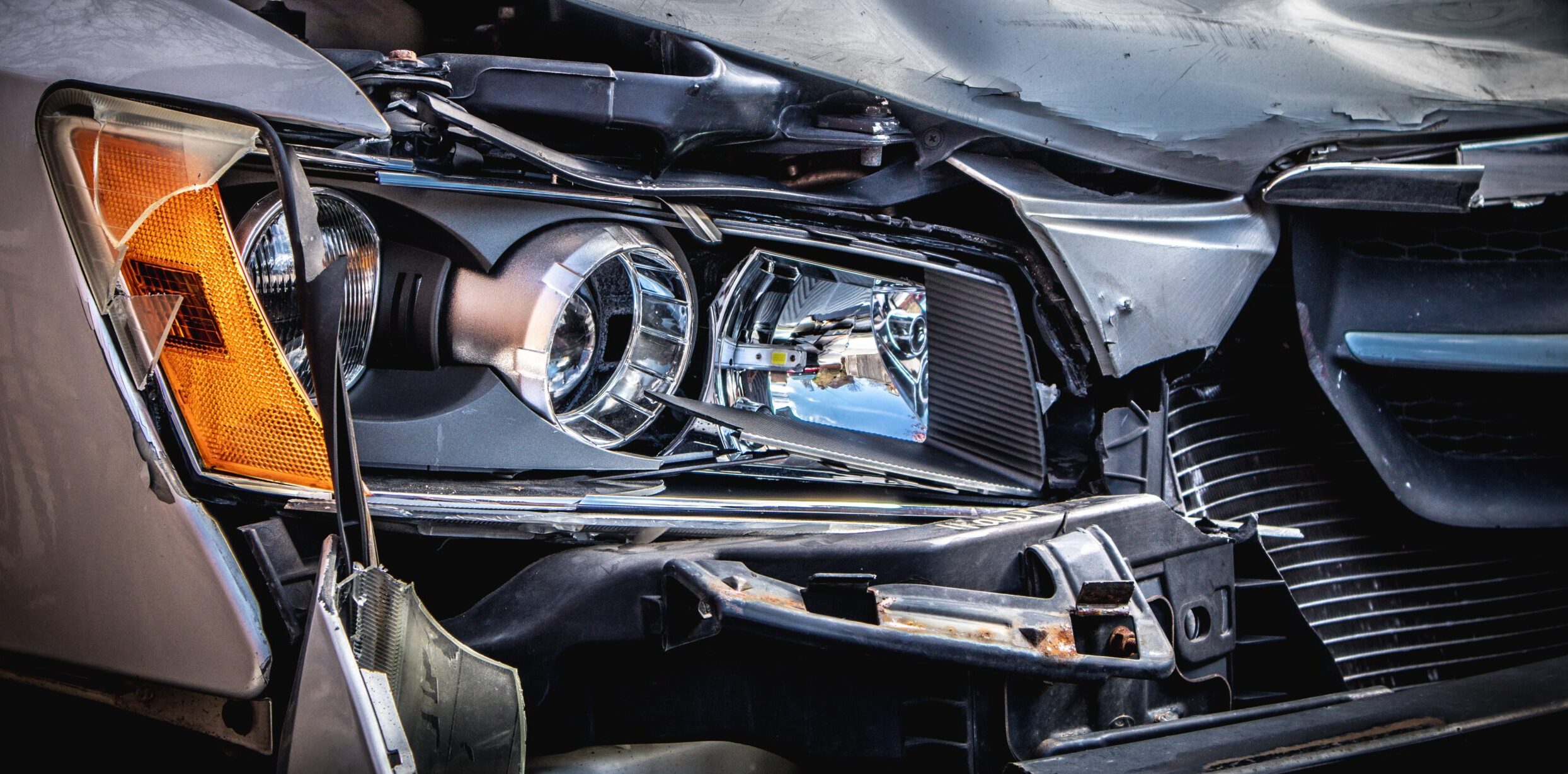 damaged car