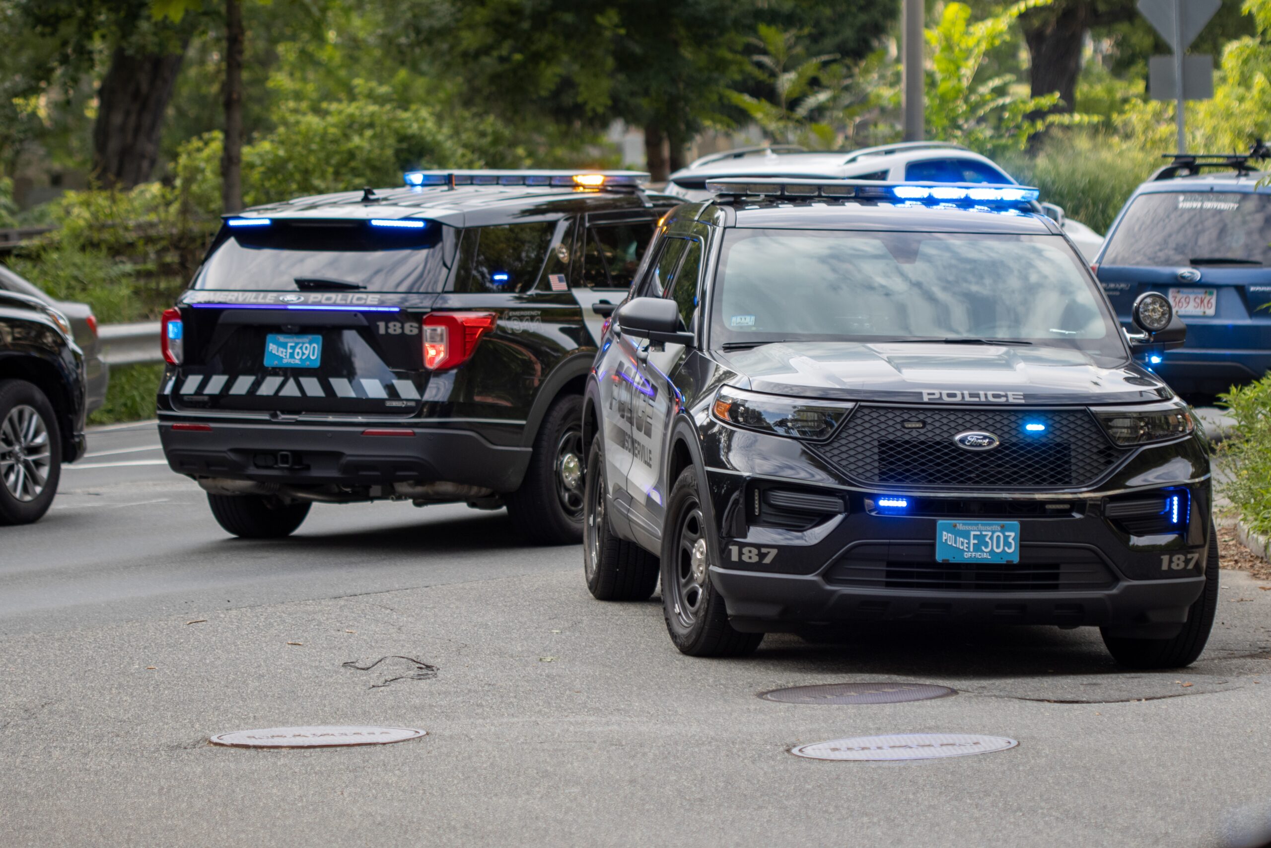 police cars