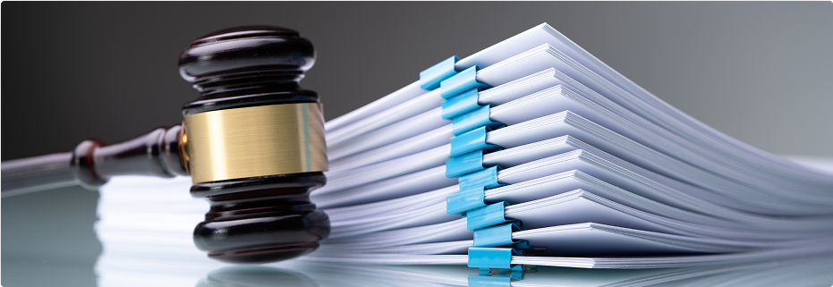 documents and gavel