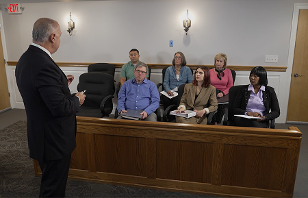 lawyer talking to the jury